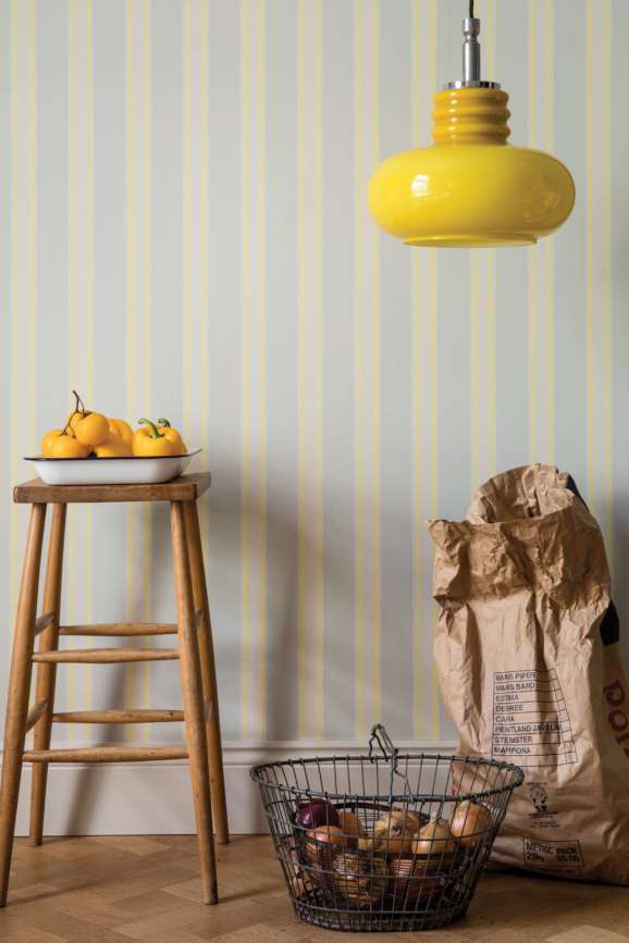 Block Print Stripe in a room setting
