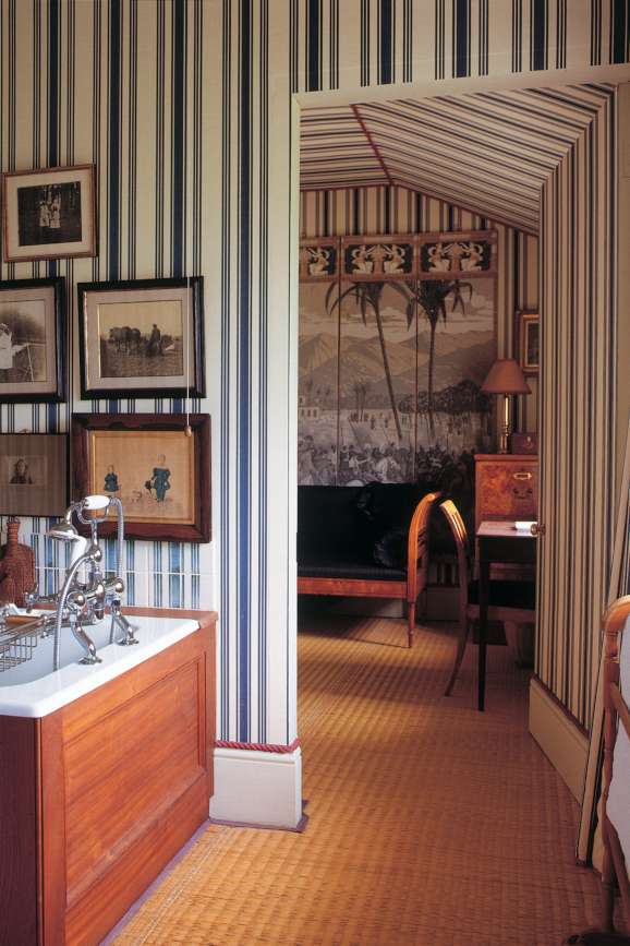 Tented Stripe in a room setting
