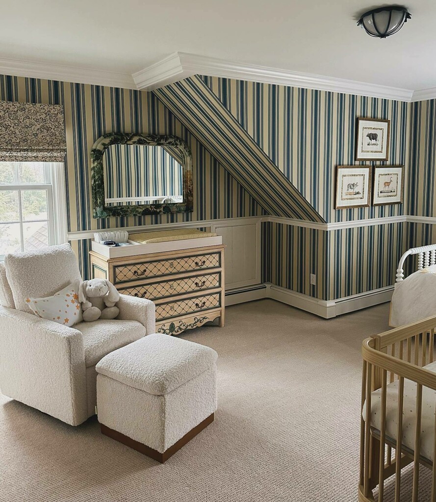 Tented Stripe in a room setting