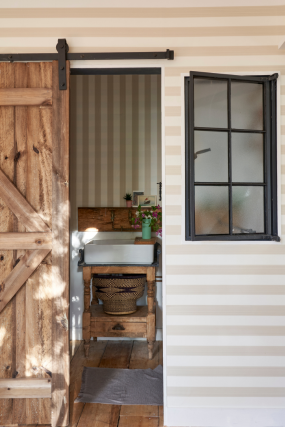 Five Over Stripe in a room setting