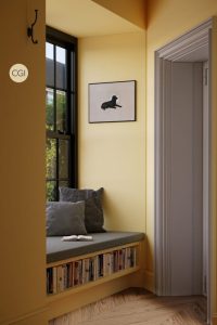 Cream room setting