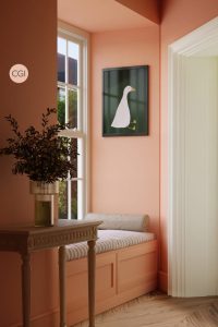 Pink Cup room setting